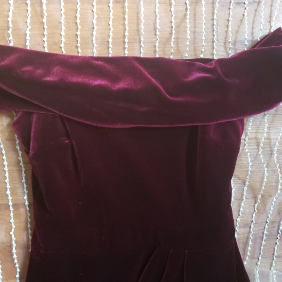 Bhldn anthropologie velvet dress 1940s style xxs 2 - Picture 5 of 12